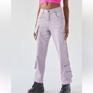 BDG Rilee Baggy Cargo Jeans light purplle Size 26 - Urban Outfitters